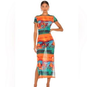 Miaou Multicolor Billie Maxi Dress